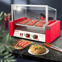 110v烤腸機 商用七棍香腸機 全自動多功能熱狗機 台灣小型烤火腿機器