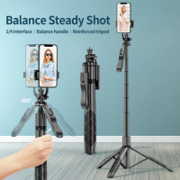 Wireless Selfie Stick Tripod Stand Foldable Monopod for Gopro Action Camera Smartphone Balance Steady Shoot Live Handheld Gimbal