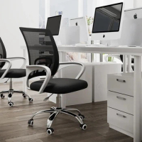 Office Chair Lumbar Support 360 Swivel Lift Desk Armchair Wheels House Chair Ergonomic Gaming Desk Headrest Easy Chair Furniture