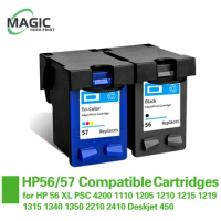 NEW Replacement HP56 HP57 Ink Cartridge for HP 56 XL PSC 4200 1110 1205 1210 1215 1219 1315 1340 1350 2210 2410 Deskjet 450