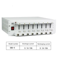EBC-X 8-Channels 18650 lithium Battery Capacity Tester Charge &amp; Discharge 10A Cycle Aging Test