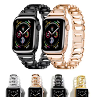 Suitable for Apple Watch Strap AppleWatch 8-1 Style Strap iwatch 7 38 40 41 44 45 Stainless Steel Strap SE