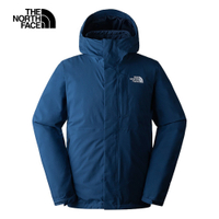 【The North Face 官方旗艦】北面男款藍色防水透氣保暖連帽三合一外套｜81RN926