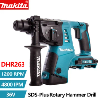 Makita DHR263Z DHR263 Cordless SDS-Plus Rotary Hammer 36V Three Functions in One Electric Rechargeable Hammer Drill Power Tool