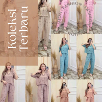 TERBARU || LOVE SET CROP || ONE SET RAYON PREMIUM || ONE SET KANCING DEPAN