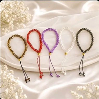 Tasbih Gelang Batu Kristal Cutting 33 butir ungu