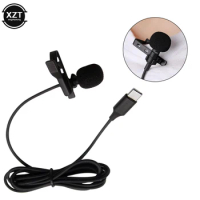 USB Type-C Microphone MIni Lapel Lavalier Clip-on Mic Condenser Audio Recording for Huawei Xiaomi Android SmartPhone