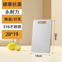 316 不鏽鋼雙面抗菌餸板 加厚大號防黴家用砧板 生熟分區切肉切菜和麪多功能案板 耐腐易清潔適合潮濕廚房大家庭烘焙專用