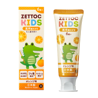 【Zettoc 澤托克】小鱷魚 兒童健齒牙膏-橘子 1入(70g/入)