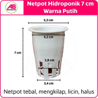 Netpot Hidroponik 7 cm Putih Kuat Awet