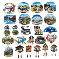 Europe Switzerland Cuckoo Clock Lucerne Magnet Tourist Souvenirs Refrigerator Magnetic Stickers Travel Gifts