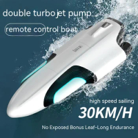 Remote-Controlled Boat S2 Double Vortex Jet High-Speed Boat Capsized And Reset Water Toy Competitive Boat Model RC Kid's gift