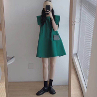 【Stock】New WomenS Dress Trendy Solid Color Sleeveless A-Line Skirt Minimal Long Dress Cafe Dress Chubby Girl Dress Girl Friend Dress WomenS Dress 2023 Popular