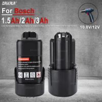 For Bosch 12V Professional Lithium Battery Cordless Hand Drill Battery 1.5Ah/2.0Ah /3.0Ah Impact Drill GSR/GSB120-Li Accessories