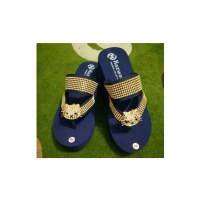 Sandal Palang hk navy Sandal Wanita Spon Hazwan Ori Sandal jepit Wedge Merah Coklat Kasual