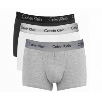 Calvin Klein CK 熱銷文字貼身四角內褲3件組-黑白灰色
