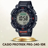 Jam Tangan Casio ProTrek PRG-340-1DR Original - Tough Solar - Triple Sensor - Outdoor Adventure Watc