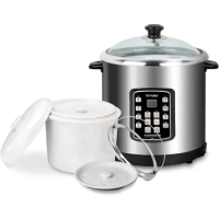 TSP-1000 Stainless Steel 8-in-1 Multi-Functional Electric Stew Cooker 10 Liter, Large