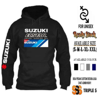 Limited HOODIE JUMPER SUZUKI TEAM ECSTAR SUZUKI GENUINE OIL SABLON DEPAN-LENGAN HOODIE OTOMOTIF  Pri