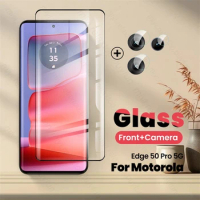 2 In 1 Tempered Glass Camera Lens Screen Protector Case For Motorola Edge 50 Pro 5G XT2403-1 6.7" Protective Glass Edge50Pro 5G
