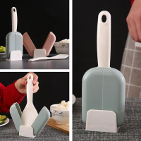 Standing Rice Scoop With Holder Non-Slip Rice Spoon Organizer P6K2