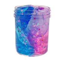 Mixing Color Slime Clay Toys Non-toxic Clear Slime Beautiful Color Mixing Cloud Slime Fluffy Kids Adult Relief Stress Toys