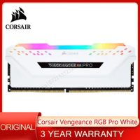 CORSAIR Vengeance 8GB 16GB RGB PRO RAM Memoria Module DDR4 PC4 3200mhz 3600MHZ C18 Memory White