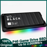 Western Digital WD BLACK P40 Game Drive SSD USB3.2 Up to 2000MB/s RGB Lighting Portable External Solid State Drive for PS5 Xbox