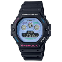 CASIO卡西歐G-SHOCK DW-5900DN-1 多彩繽紛系列夜間霓虹配色/黑紫色46.8mm｜樂天領券折300★全館特惠中★指定刷卡回饋10%