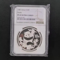 1987 China 1oz Ag.999 Silver Panda Coin NGC MS69