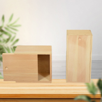 實木松木多功能收納盒木盒包裝桌面客廳抽拉帶蓋木質儲物盒長方形