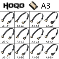 HOQO A3 Cabo FPV micro HDMI-compatible flexible flat cable mini hdmi to hdmi ffc female 20pin 0.5mm fpc for GoPro Raspberry Pi 4