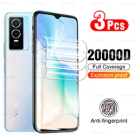 For vivo Y76 5G 6.58inch 3pcs full cover hydrogel film for vivo Y 76 76Y vi vo Y76s Y76 scratch resistant safety protective film
