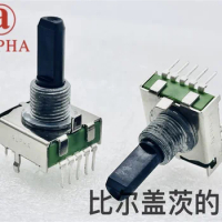 2 PCS ALPHA rotary band switch, 2-pole, 4-speed power amplifier, audio SR1712F-0204-20F, axis length 20mm