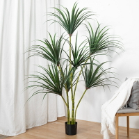 仿真綠植 發財樹 仿真植物 盆栽 盆景北歐仿真植物盆栽龍血樹 家居室內裝飾擺件落地大型綠植鐵樹盆景