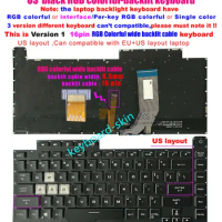 US Version 1 16pin RGB Colorful wide cable backlit Keyboard For Asus ROG Strix G512 G512L G512LU G512LI G512LV G512LW G531G G531