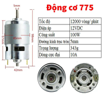 Động cơ 775 12v trục tròn 5mm 100W mới 100%