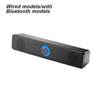 Wireless Speaker Bluetooth-compatible Dual Horn Bar Sound Subwoofer Loudspeaker Soundbar Theatre TV High Volume PC Music Player