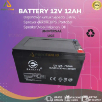 PRTN Aki UPS 12V 12AH aki kering Aki sepeda listrik 12 V 12AH Eralite 12 ah SZ194PROMO