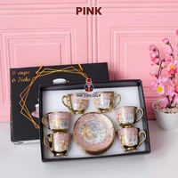 Hampers Set Cangkir Teh Teko Tea Pot Eropa Keramik Souvenir Mug Gelas - Eropa2+1 MiniBlue Eropa6+6 M