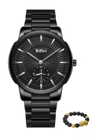 Biden Watch BIDEN Jam Tangan Pria Bisnis Display Kuarsa 3ATM Tahan Air Tali Stainless Steel Jam Pri