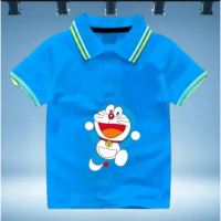 T-SHIRT KERAH WANGKI D0RAEM0N 2-10TH BAJU ANAK COWO&CEWE UNISEX PREMIUM Distro Kaos Fashion