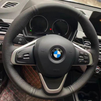 Customize DIY Comfortable Genuine Leather Car Steering Wheel Cover For BMW F45 F46 X1 F48 X2 F39 Auto Interior Accessories