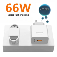 ที่ชาร์จเร็วพิเศษ 6A 66W สำหรับ Huawei Mate 40 50 60 P50 P60 Nova 8 9 10 Honor 50 70 90 100 200 Lite