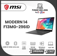 LAPTOP MSI MODERN 14 F13MG-296ID Intel Core i5-1335U RAM 8GB DDR 4 / 512 GB 14 FHD IPS WIN OHS