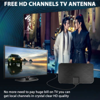 4K HDTV 1080p Receiver For TV box Antenna Digital DVB-T2 TV Antenna Amplifier Booster Indoor Aerial Active USB Free Shipping