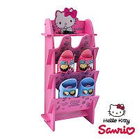 【百科良品】Hello Kitty 凱蒂貓 DIY多層收納架 拖鞋架 鞋架 鞋插架