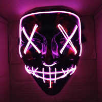 LED glow  EL wire light up the Purge movie costume Light Party