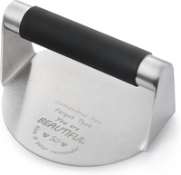 Smash Burger Press HIA 5.5 inch Burger Smasher Stainless Steel Hamburger Smasher Tool for Griddle No