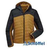 德國 SCHOFFEL 男 防風抗雪 保暖連帽外套 藍/土黃 2021288